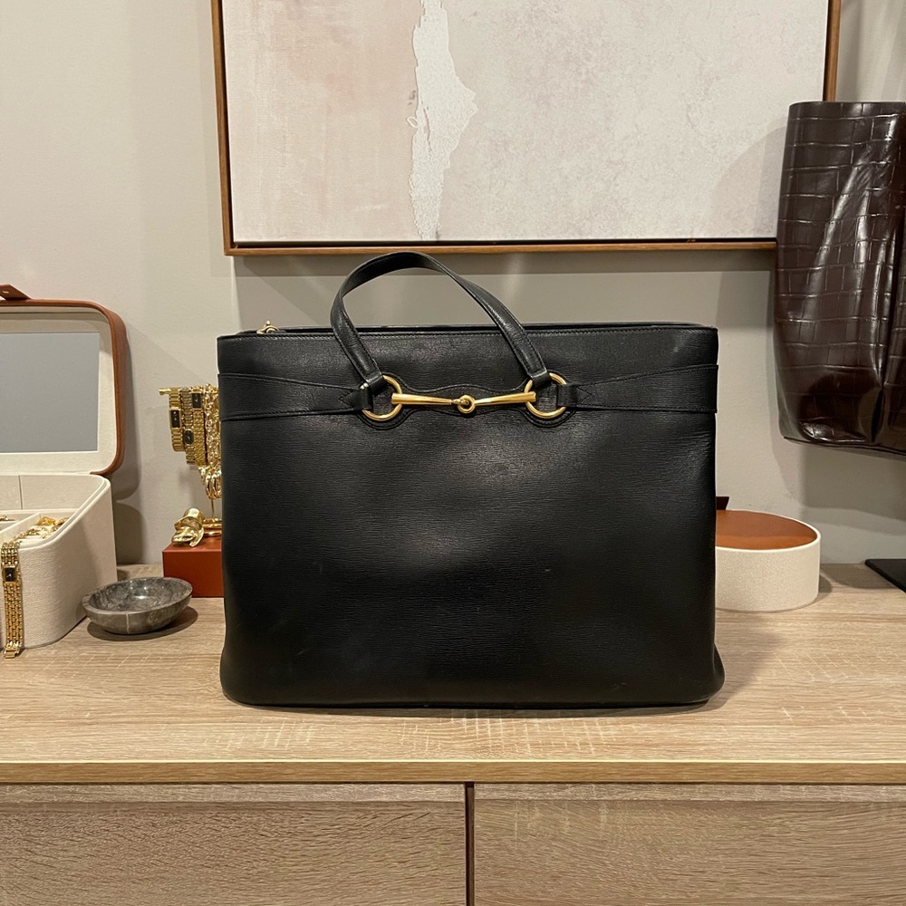 Gucci Horsebit Convertible Leather Tote - Picture 5 of 15